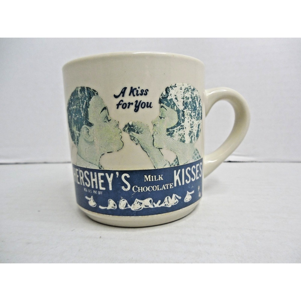 Vintage! Hershey's Kisses Milk Chocolate Coffee/Tea Mug "A KISS FOR YOU" 1979
